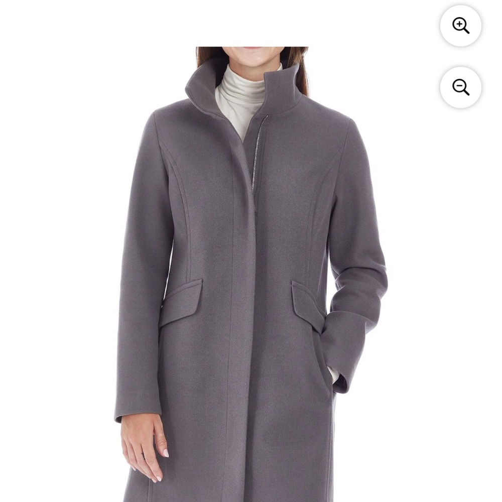 Nine West Women's Gray Peacoat